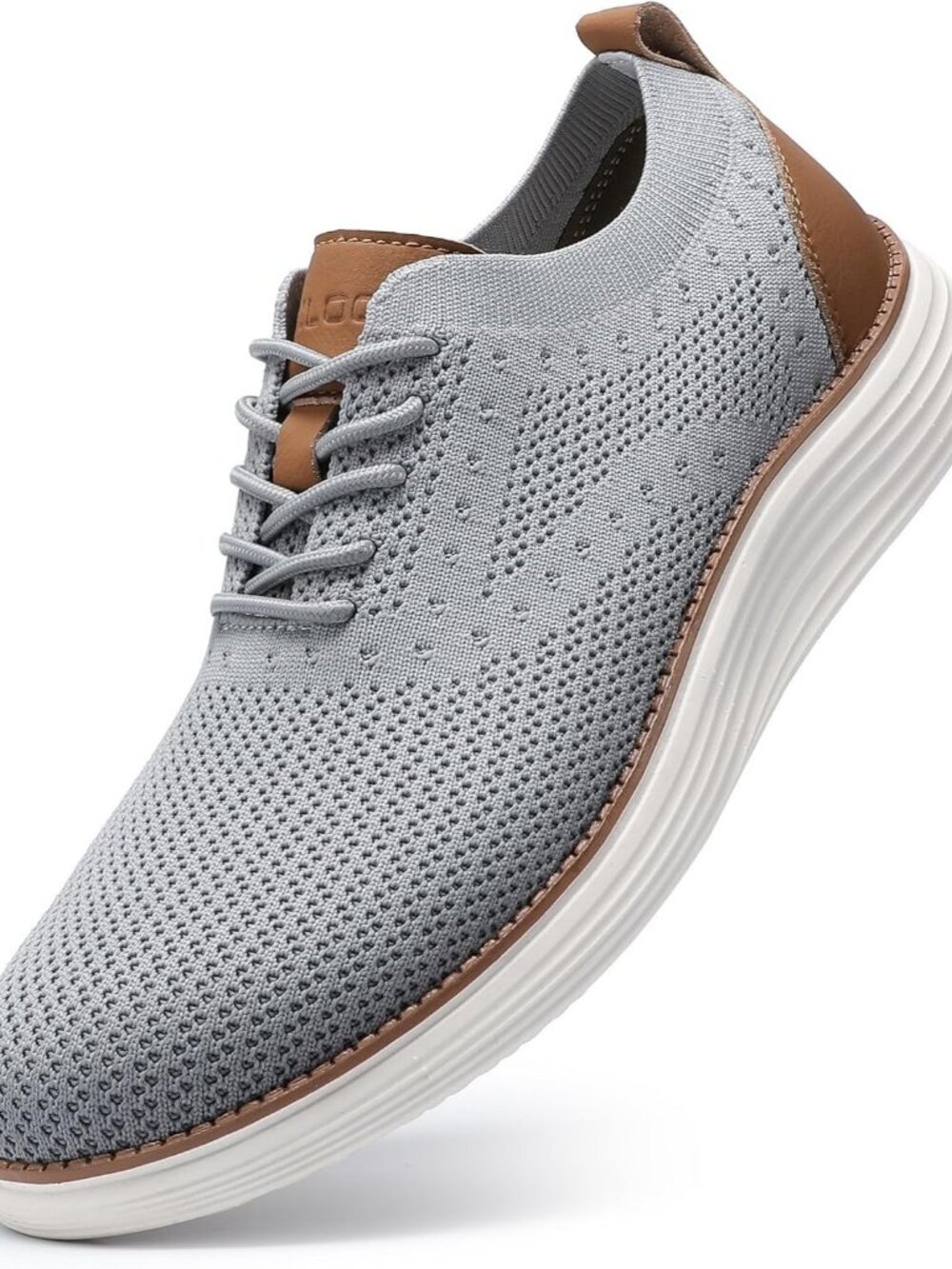 Men's Casual Lace-Up Oxfords Breathable Mesh Comfortable Business Walking Shoes